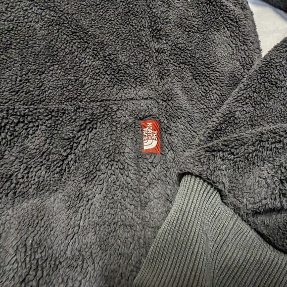 The north face fleece/sherpa fuzzy pullover hooded sweatshirt black Large - Picture 4 of 9
